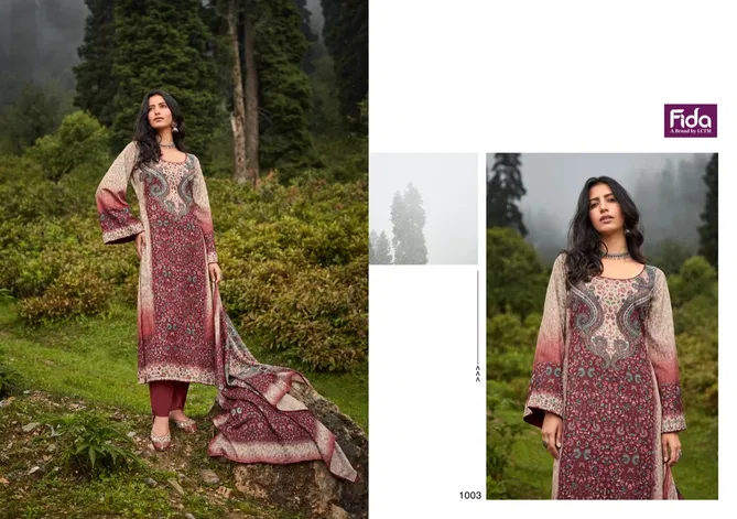 Fida Parinaaz Printed Pashmina Dress Material Catalog
